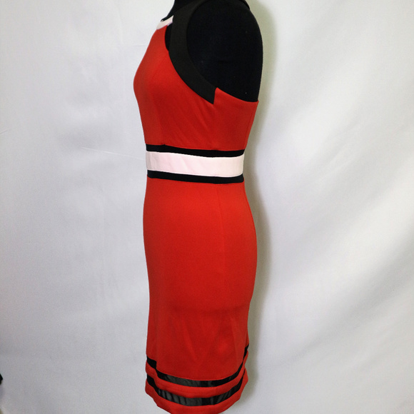 GUESS Striped Open back Sheath Dress Like New Sz Small 4-6 Wmn - Picture 2 of 8